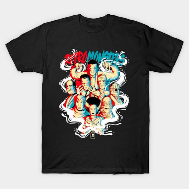 Retro Monsters T-Shirt by Eoli Studio